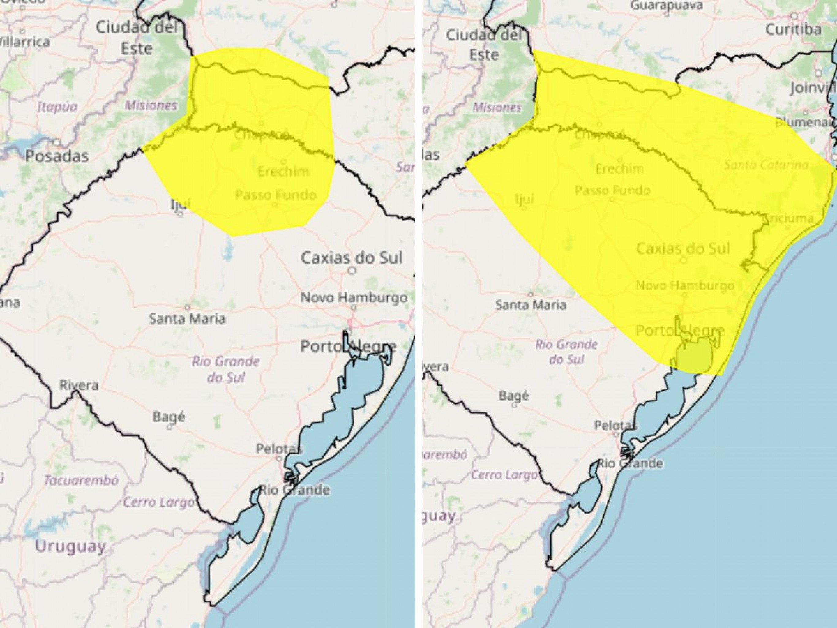 PREVISÃO DO TEMPO: Rio Grande do Sul está em contagem regressiva para volta da chuva; veja alertas do Inmet