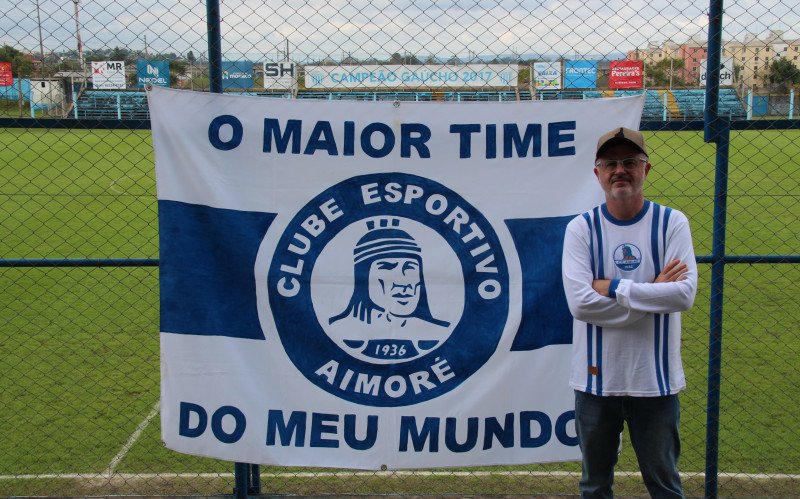 Thomas Campagnoni e Salomão Furer Jr, torcedores de Novo Hamburgo e Aimoré