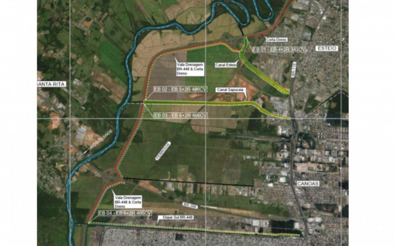 Traçado consta no estudo desenvolvido pelo consórcio Metroplan da Bacia do Rio dos Sinos | abc+