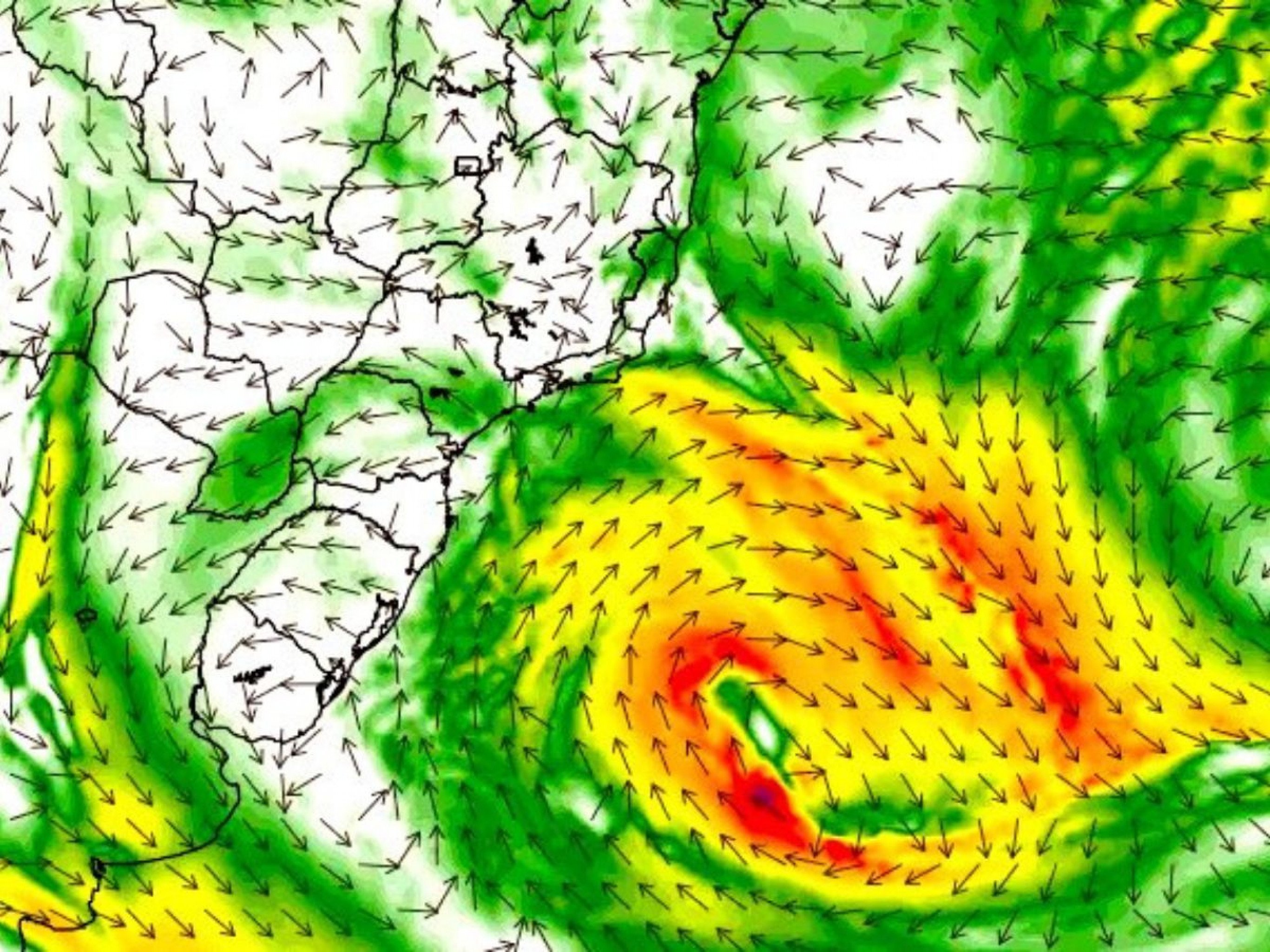 PREVISÃO DO TEMPO: Ciclone que vai trazer vento e chuva precede uma forte massa de ar frio no Rio Grande do Sul