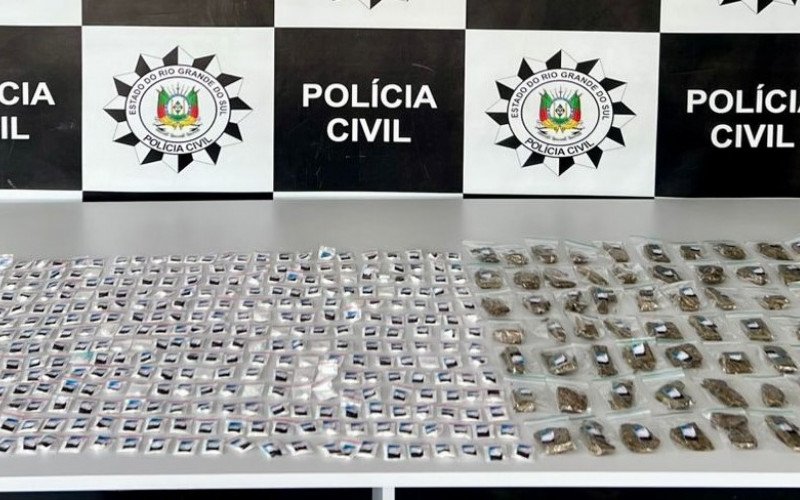 Grande quantidade de drogas apreendidas em Canela