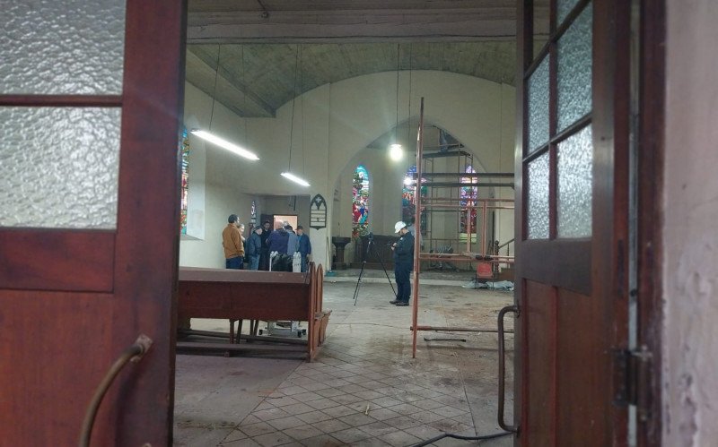 Representantes da  Comunidade Evangélica da Antiga Igreja e da Fundação Cultural acompanham início de etapa de projeto arquitetônico com o escaneamento do templo em 3D | abc+