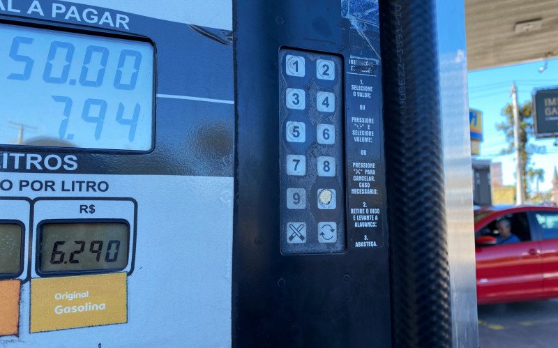 Preço da gasolina registrado em Campo Bom na tarde desta segunda-feira (11)