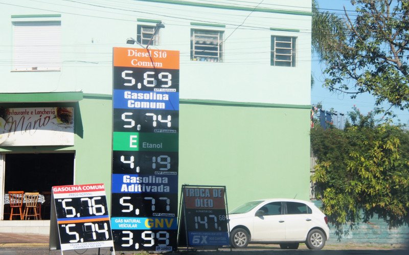 Preço da gasolina registrado em Novo Hamburgo na manhã desta segunda-feira (11)