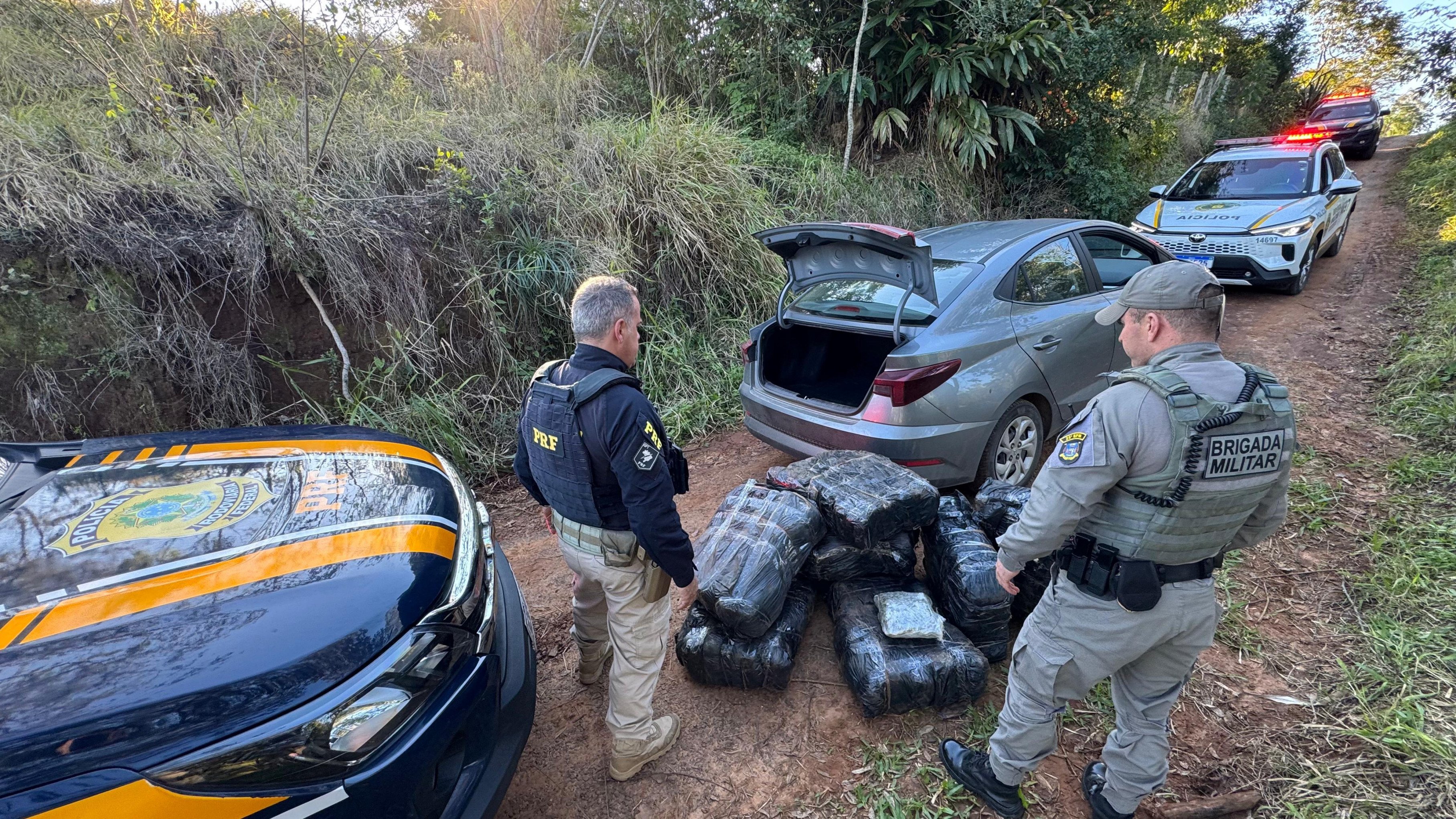 PRF apreende quase 150 kg de skunk na região metropolitana; dois homens foram presos