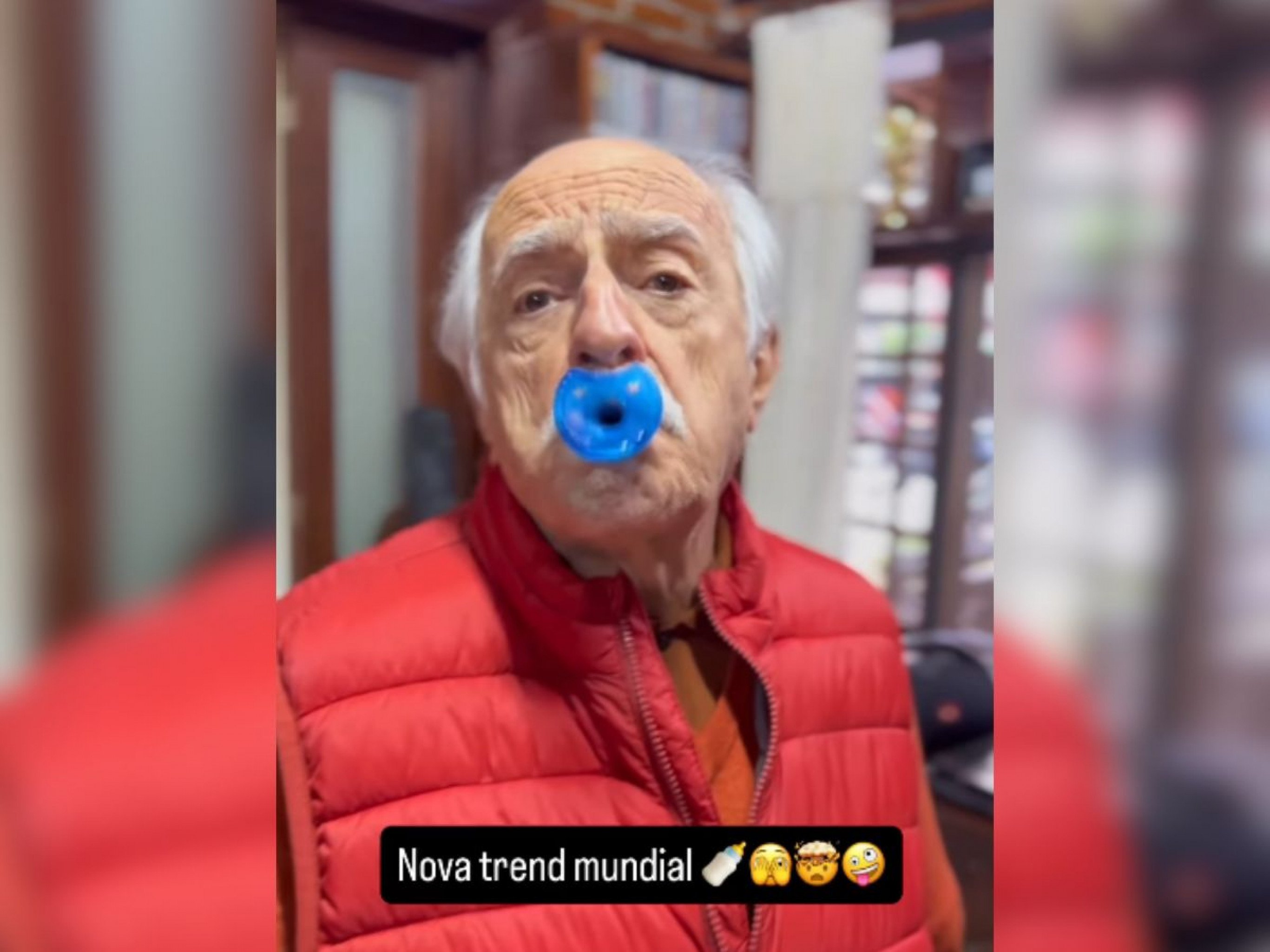 De chupeta, Ary Fontoura fala sobre a nova moda entre adultos e faz pedido inusitado à Alexa