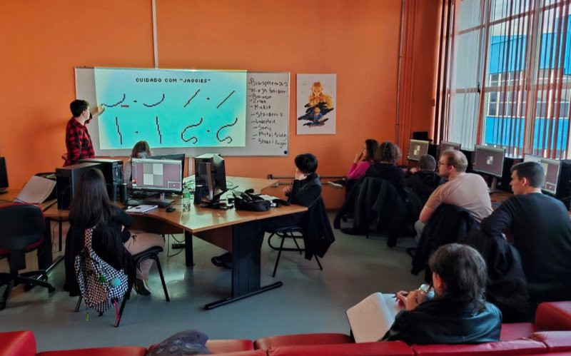 Oficina de Animação em Pixel Art reúne participantes na Universidade Feevale, na sexta-feira (15) | abc+
