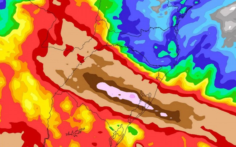 Modelo canadense projeta chuva excessiva com volumes que podem chegar a 300 mm em Ã¡reas do Centro do Estado | abc+