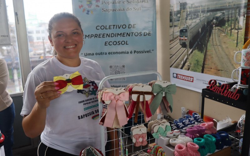 Economia Solidária de Sapucaia do Sul ganha sua primeira feira em estação de trem da cidade