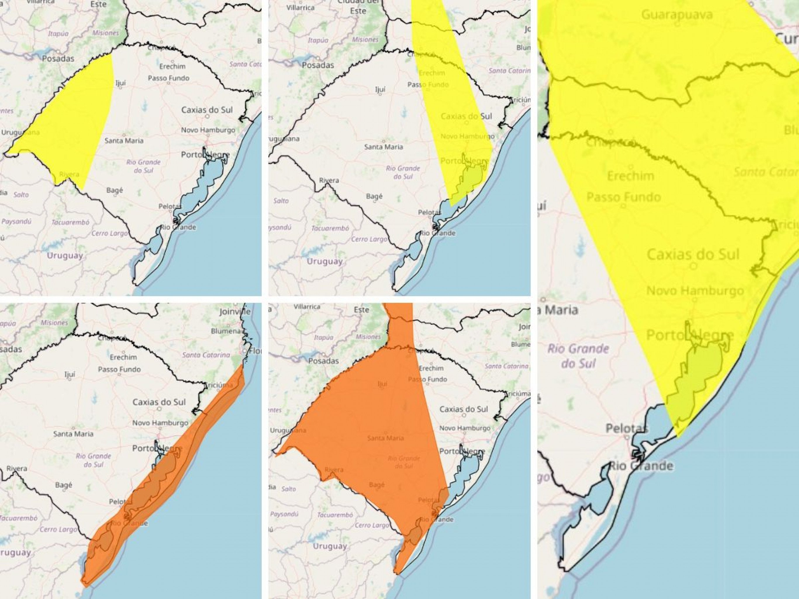 CICLONE: Inmet faz 5 alertas para o Rio Grande do Sul neste início de semana