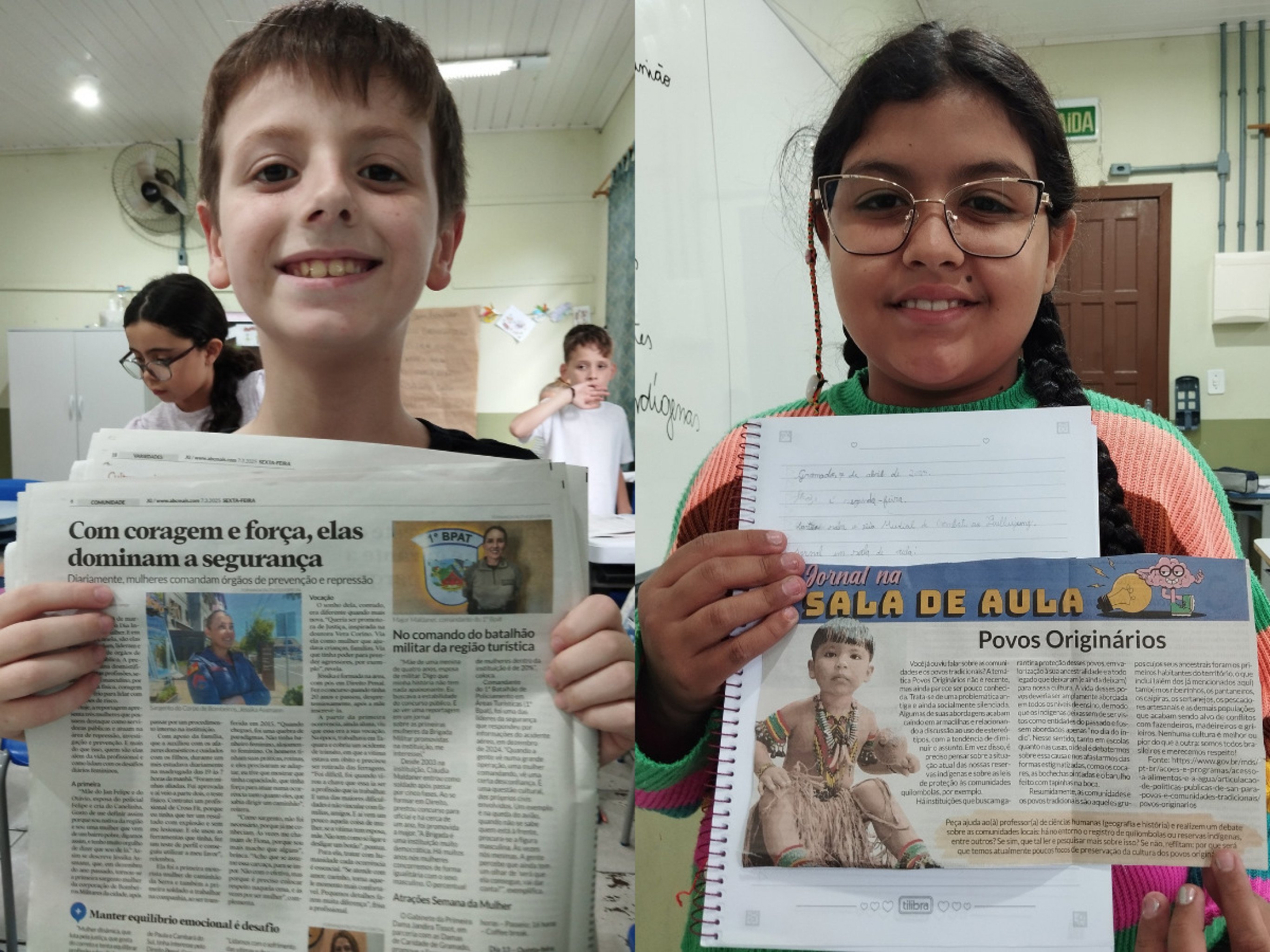 Produção textual com temática local incentiva a escrita dos alunos do 4o ano A