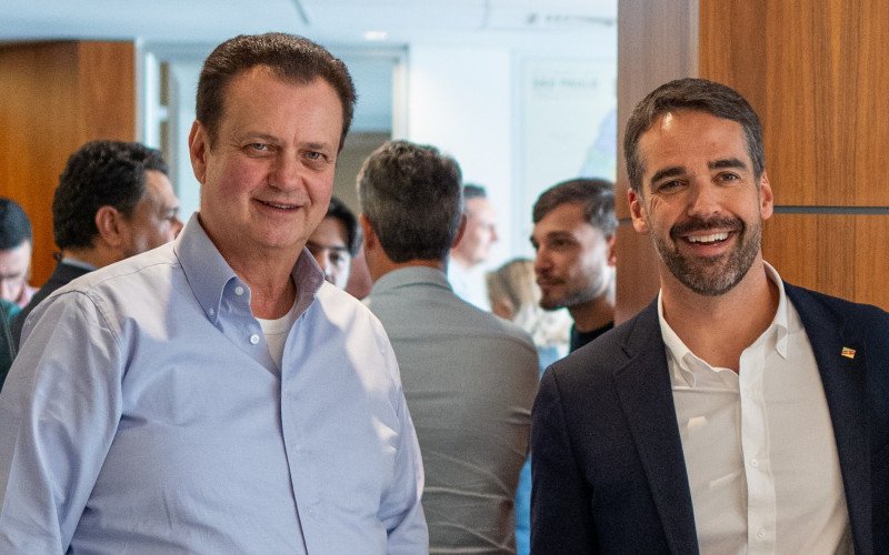Kassab e Leite em Porto Alegre durante ato de filiação ao PSD | abc+