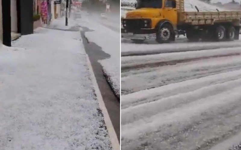Temporal de granizo cobre cidade no Paraná | abc+