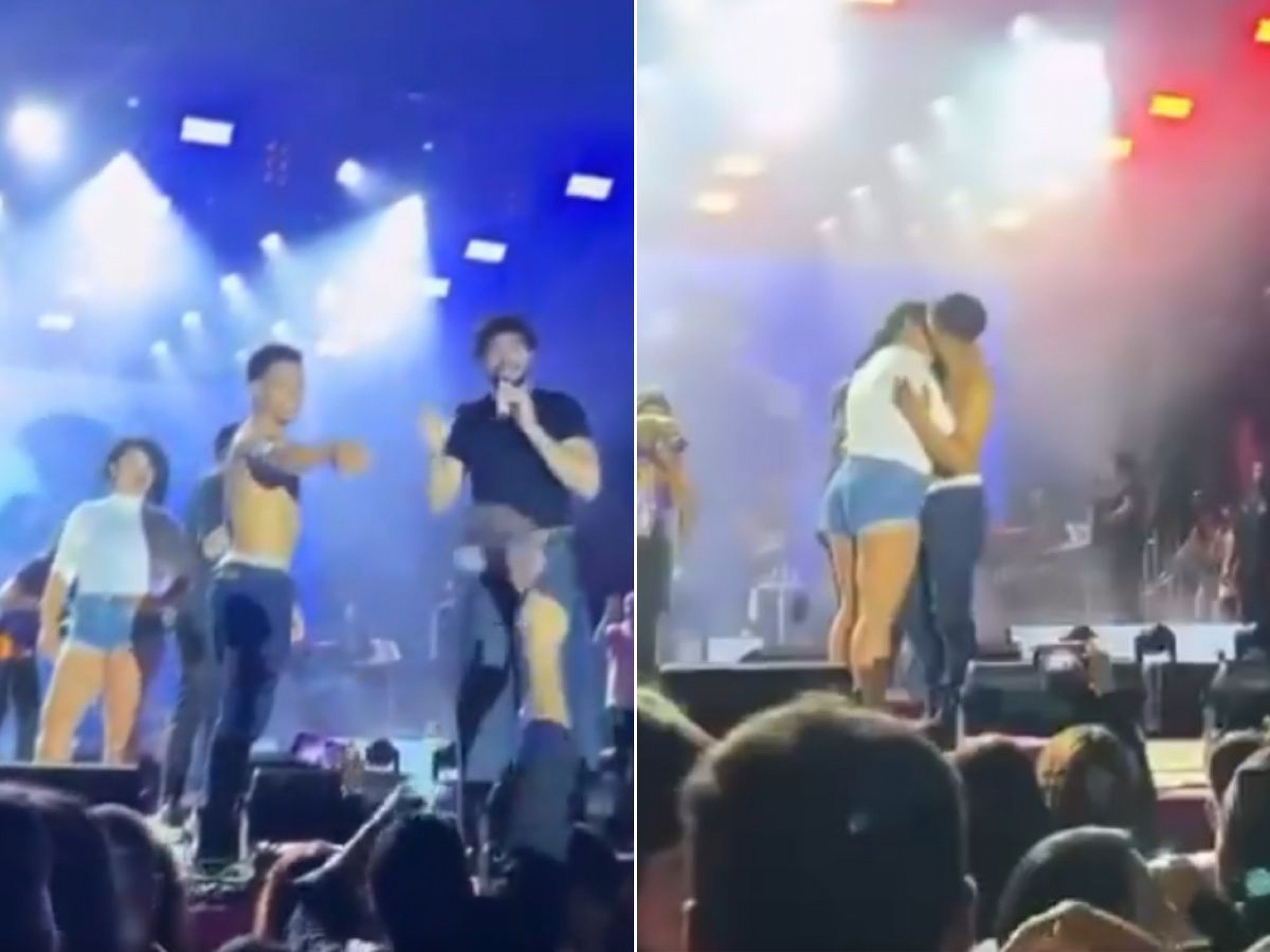 VÍDEO: Cantor Nattan convida homem para trair namorada por R$ 1 mil em show; veja a reação da mulher