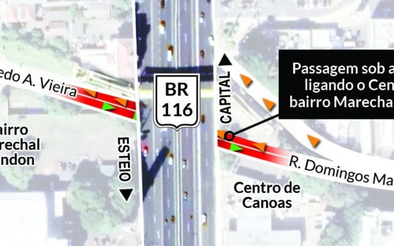 Túnel na Rua Domingos Martins em Canoas | abc+