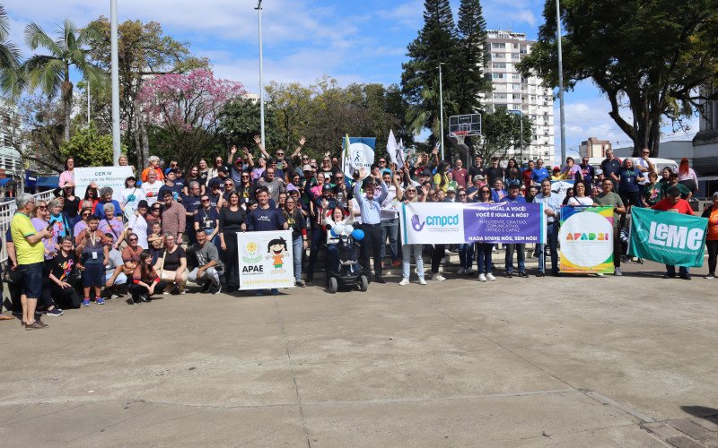 Caminhada pela InclusÃ£o, promovida pelo Conselho Municipal dos Direitos e Cidadania da Pessoa com DeficiÃªncia | abc+
