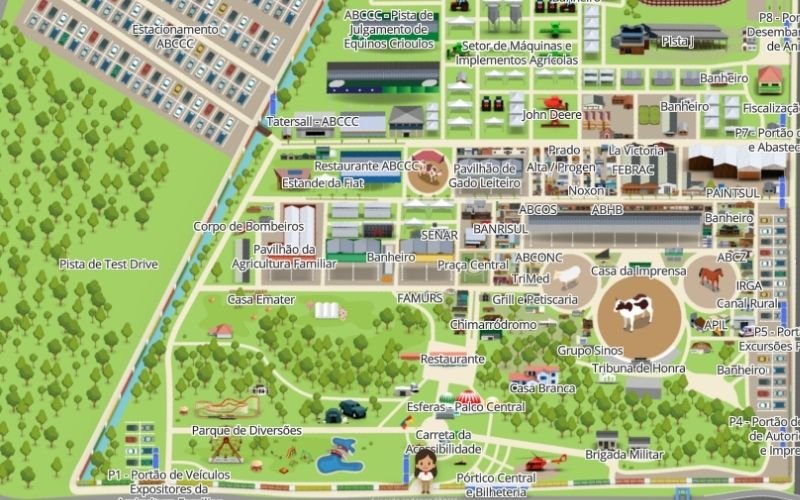 EXPOINTER: Evento tem mapa interativo com 200 pontos para orientar visitantes no Parque Assis Brasil