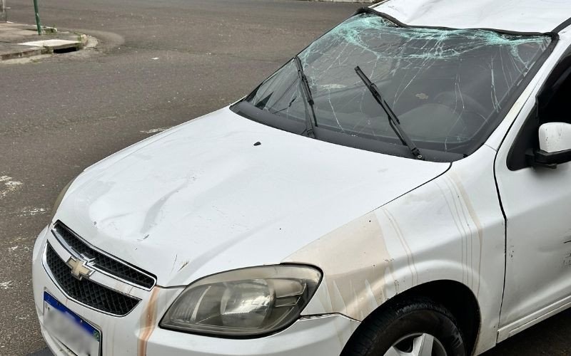 Estado do veículo que capotou nesta terça-feira em Novo Hamburgo