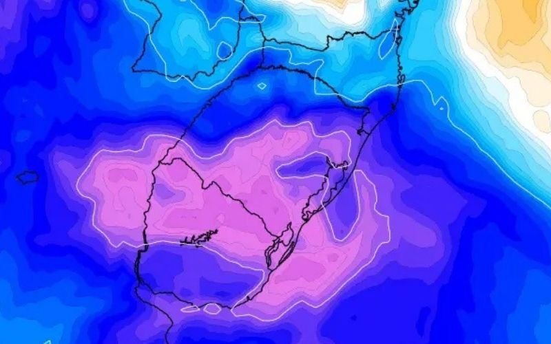 MASSA DE AR FRIO: Temperaturas despencam e RS pode ter mínimas negativas; saiba quando e veja duração do fenômeno
