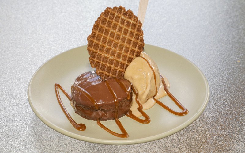 Prato da Nata Gelataria será um pão de mel com gelato de doce de leite