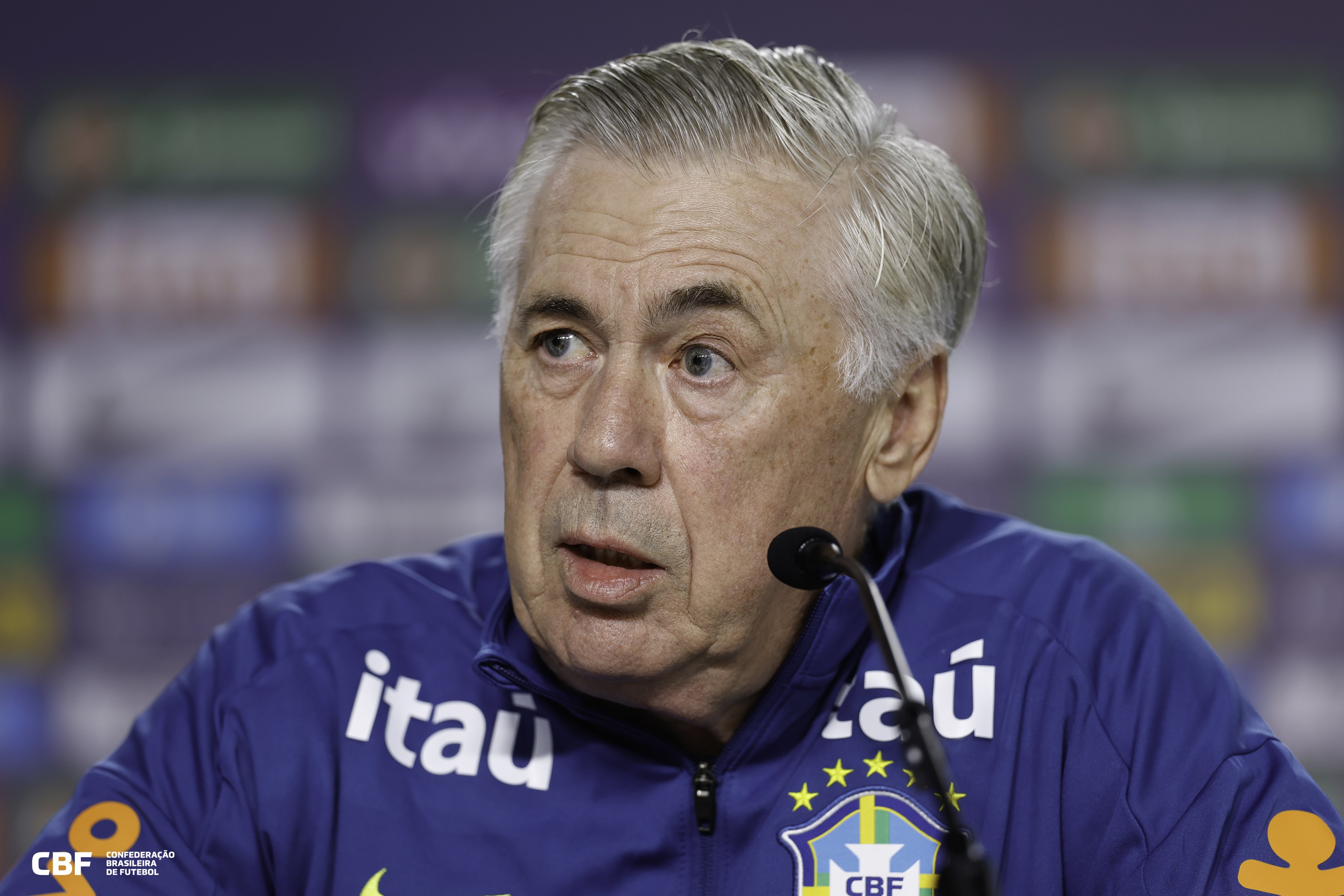 Carlo Ancelotti fala em Brasil com quatro atacantes contra o Chile