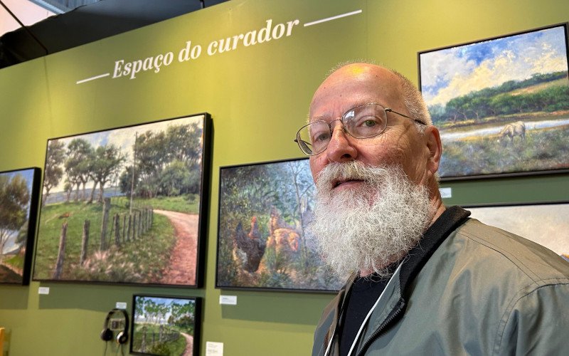 Artista plástico Marciano Schmitz, de Novo Hamburgo, é o curador da exposição Estância da Arte na Expointer | abc+