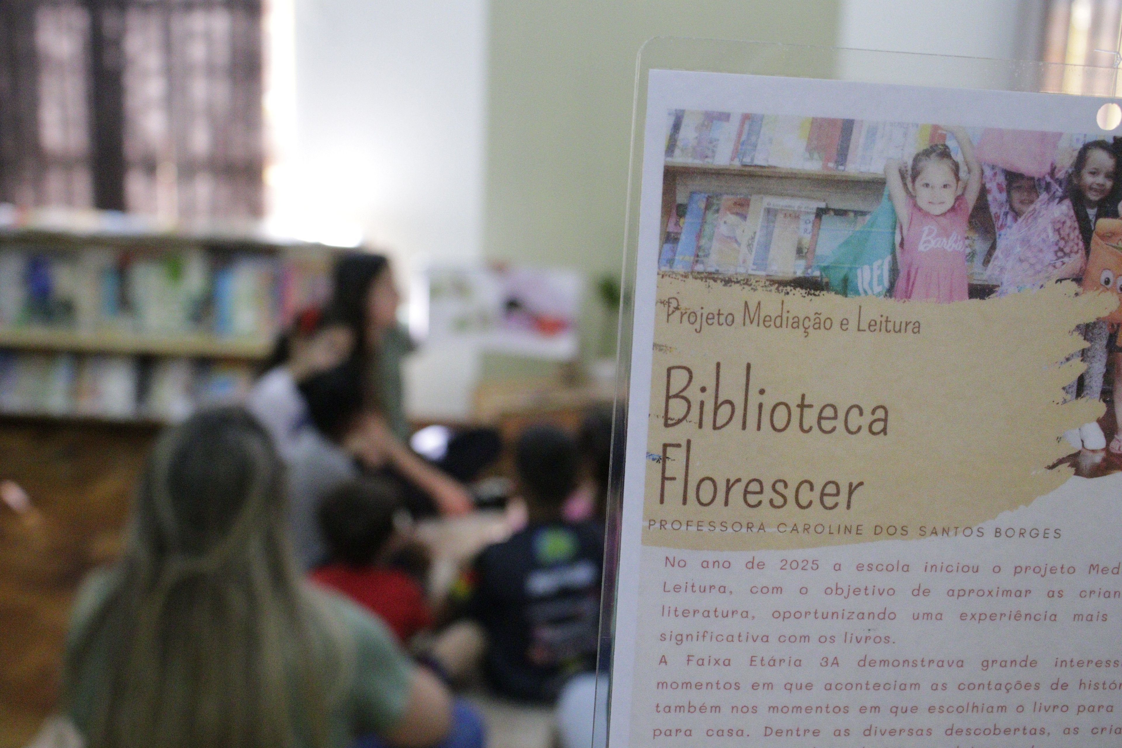 Um convite à leitura desde cedo na Emei Sementinha Viva