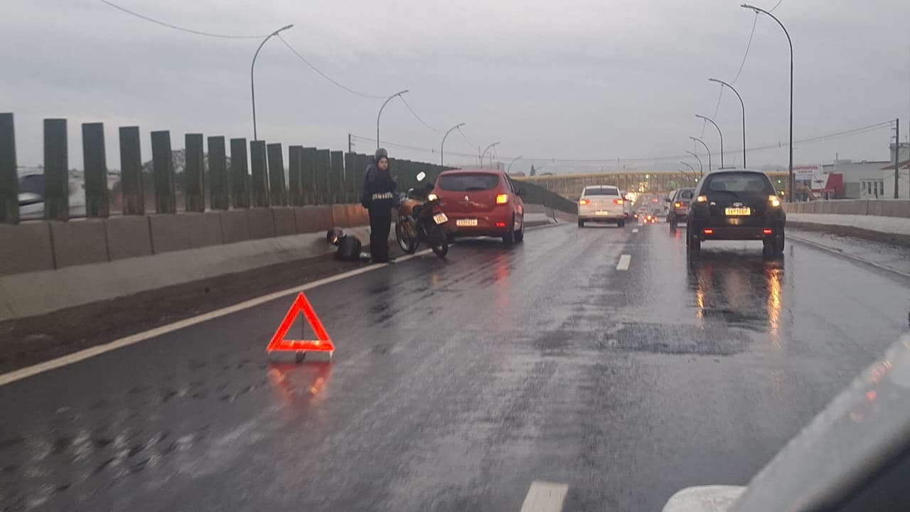 BR-116: Colisão causa lentidão no Vale do Sinos