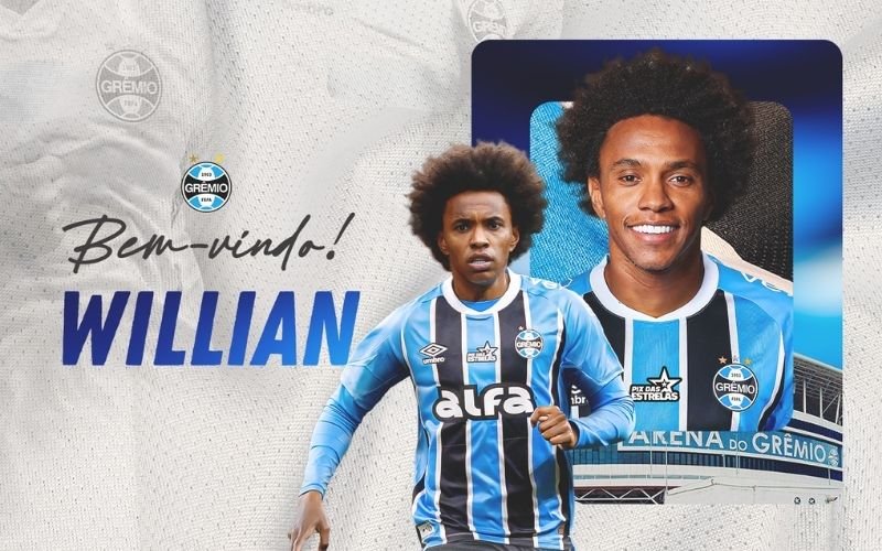 Grêmio anuncia a contratação do meia-atacante Willian