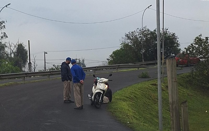 Acidente com motociclista causa lentidão no acesso a São Leopoldo