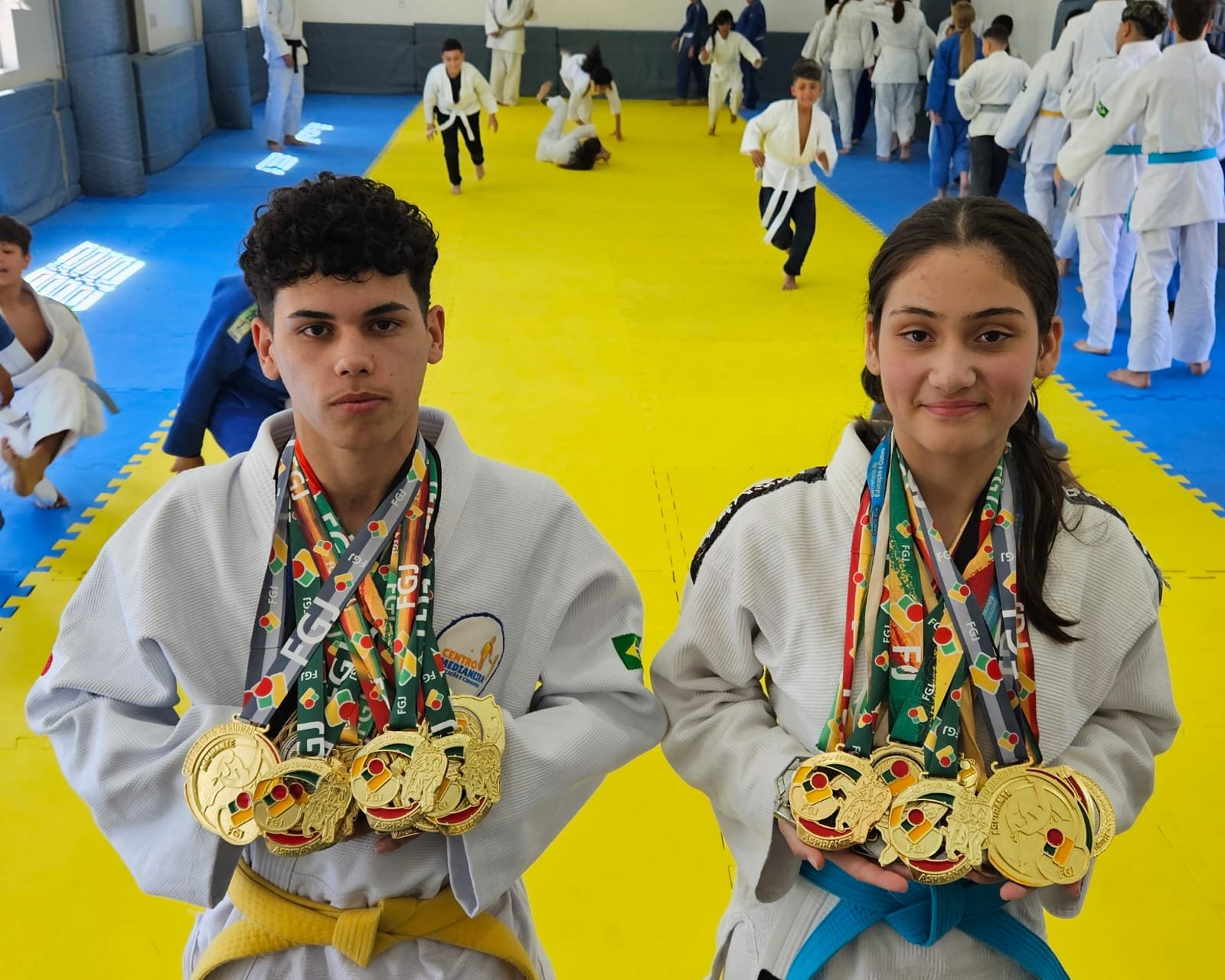 Judô no Centro Medianeira conta com atletas multimedalhistas, como Gabriel e Erica