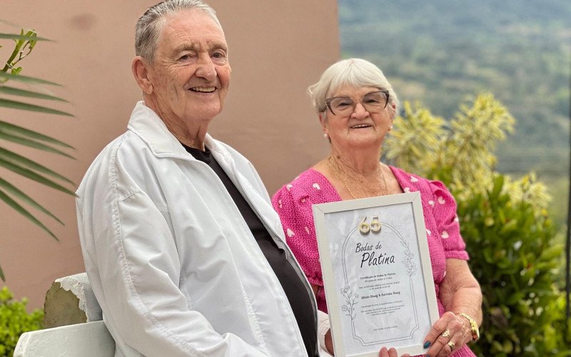 Alicio e Jurema Haag, de Nova Hartz, estão casados há 65 anos | abc+