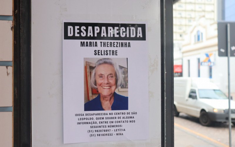 A família de Maria Therezinha colocou cartazes pela cidade na esperança de encontrá-la