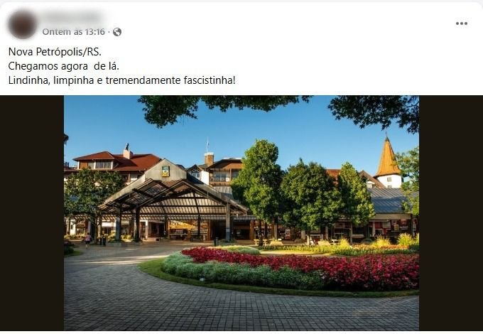 Comentário foi feito no Facebook pessoal da visitante | abc+