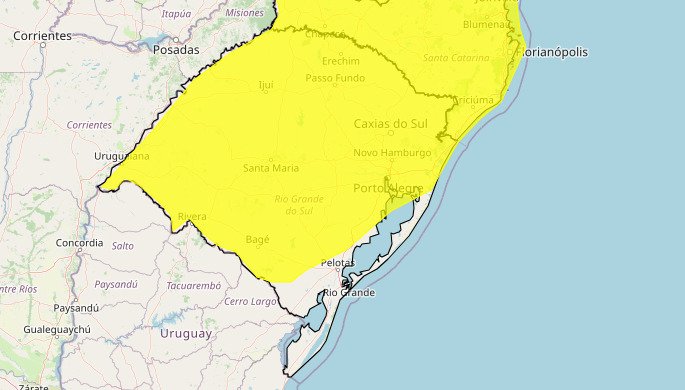 PREVISÃO DO TEMPO: Semana começa com alerta do Inmet para tempestade; saiba até quando