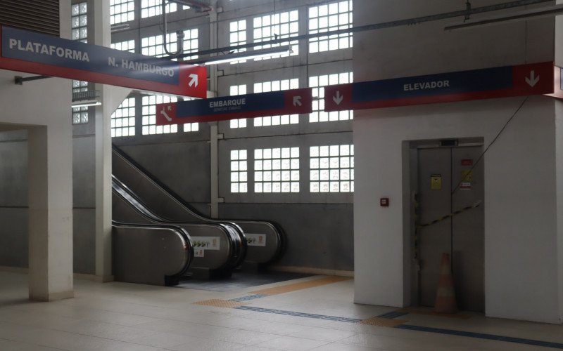 Estação Rio dos Sinos em São Leopoldo - elevador interditado