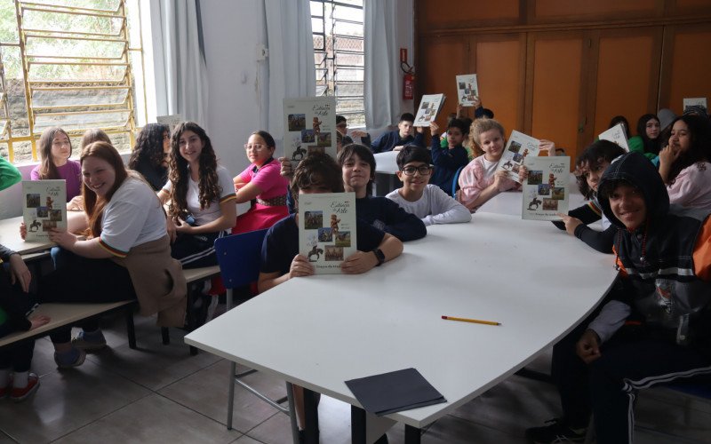 Oficina de arte-educação com o tema "cusco", ministrada por Klau Brentano na EEEF Otávio Rosa. | abc+
