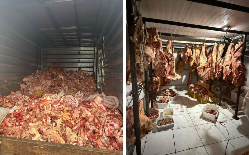 Carne estragada foi apreendida em açougue de Santa Maria