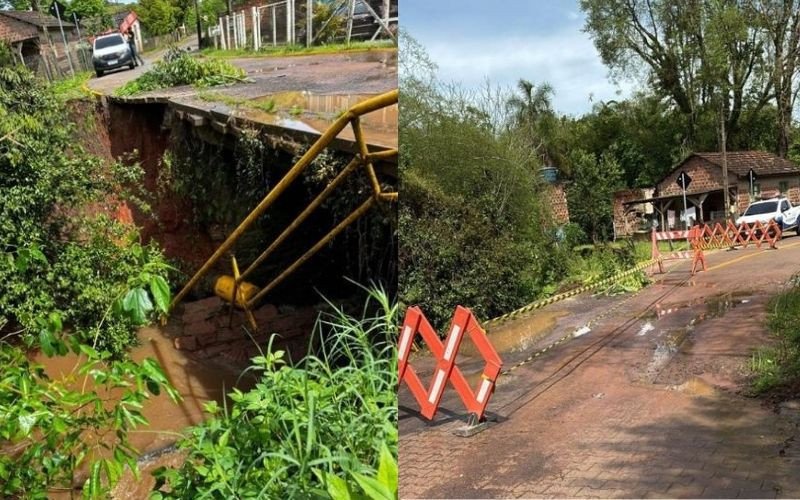 Prefeitura de São Sebastião Caí restringe tráfego na ponte do Canto Alegre após queda de cabeceira | abc+