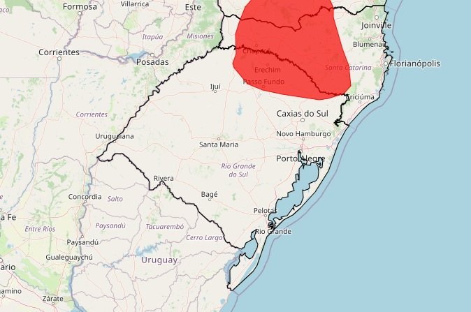 Alerta meteorológico para o RS por queda de temperatura está vigente até terça-feira