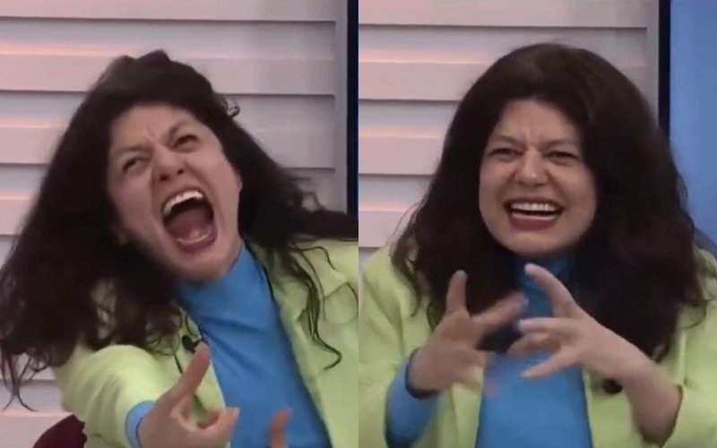 VÍDEO: Atriz grita ao vivo em entrevista e choca apresentadores de programa de TV