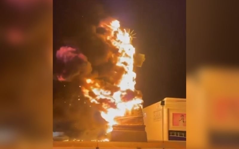 Terceira estátua da Havan é incendiada e Luciano Hang divulga telefone para denúncias: "Não podemos deixar impune, mais uma vez"; veja vídeo