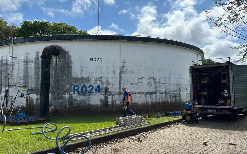 Comusa faz manutenção em reservatório na Rua João Pedro Schmidt, no bairro Rondônia | abc+