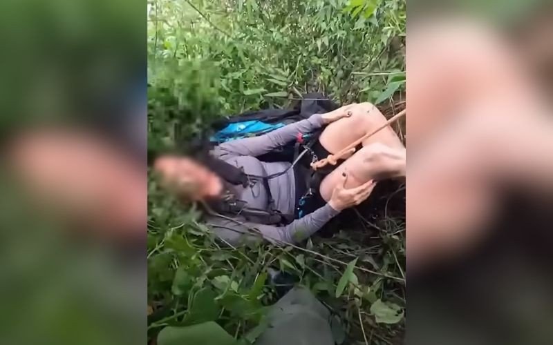 Mulher foi resgatada por helicóptero após queda de parapente no Morro Ferrabraz, em Sapiranga | abc+
