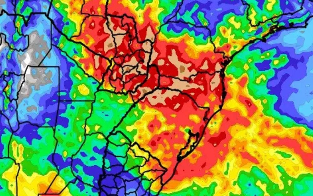 FRENTE FRIA: Regi&atilde;o Sul ter&aacute; chuva de at&eacute; 150 mm na virada de setembro para outubro; veja a previs&atilde;o