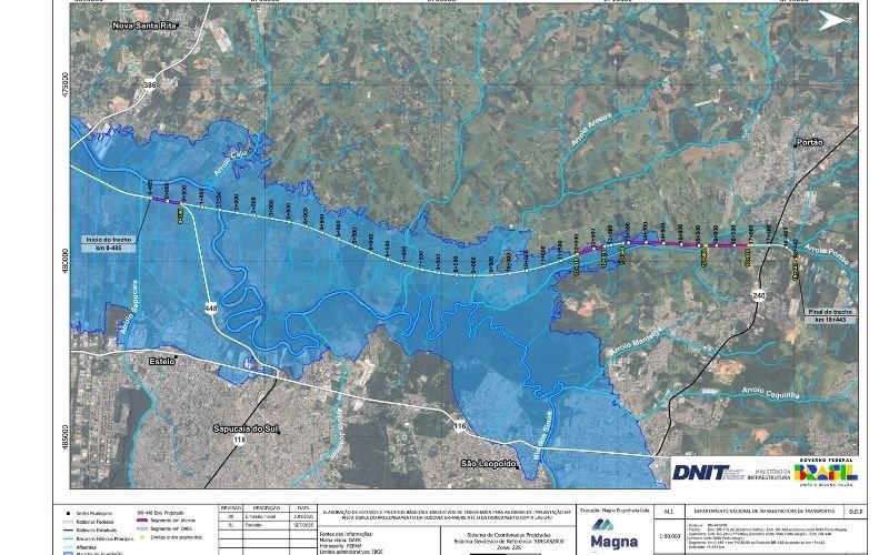 Projeto de prolongamento da BR-448 entre Nova Santa Rita e Portão | abc+