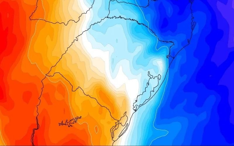Contraste térmico entre massas de ar quente e frio provocará rajadas de vento do quadrante leste nos três estados do Sul do Brasil | abc+