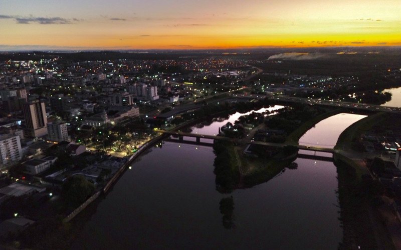 Imagem panorâmica de São Leopoldo neste domingo | abc+