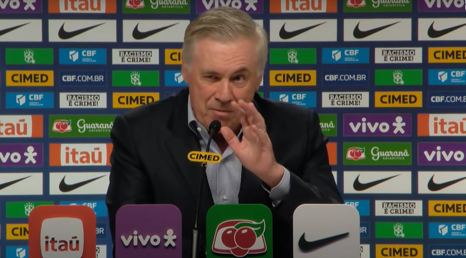 Carlo Ancelotti convoca Seleção Brasileira para a disputa de dois amistosos na Ásia