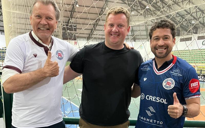 Deputado Afonso Hamm, secretário Lucas e secretário nacional Patrick